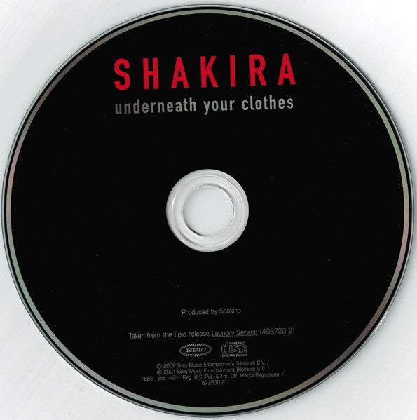 Shakira : Underneath Your Clothes (CD, Single)