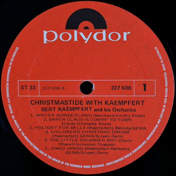 Bert Kaempfert & His Orchestra : Christmastide With Bert Kaempfert (LP, Album, RE)