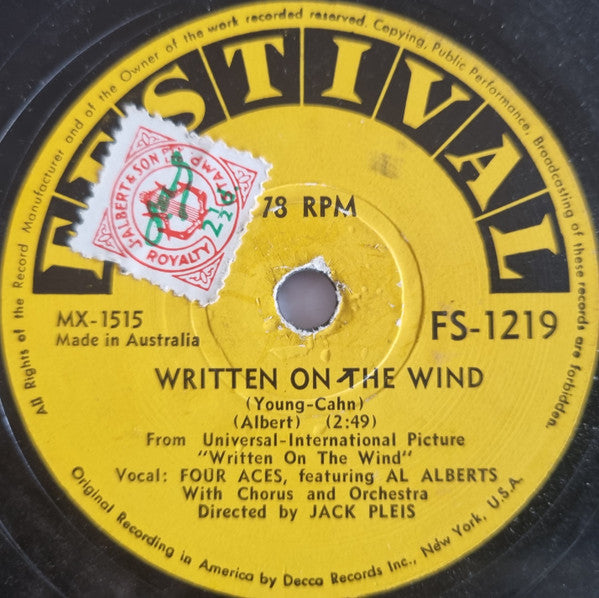 Four Aces* : Written On The Wind / Someone To Love (Shellac, 10")