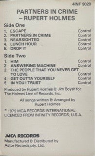 Rupert Holmes : Partners In Crime (Cass, Album)