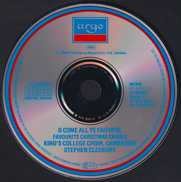 The King's College Choir Of Cambridge, Stephen Cleobury : O Come All Ye Faithful (CD)