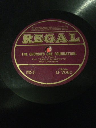 The Temple Double Quartette : The Church's One Foundation / Abide With Me (Shellac, 10", RP)