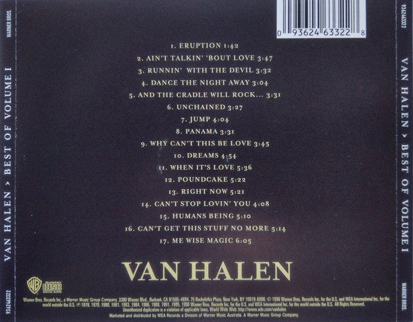 Van Halen : Best Of Volume 1 (CD, Comp, RE)