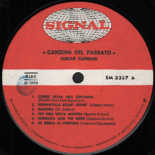Oscar Carboni : Canzoni Del Passato (LP, Comp)