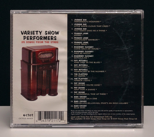 Various : The Unforgettable Collection - Variety Show Performers - 20 Songs From The Stars (CD, Comp)
