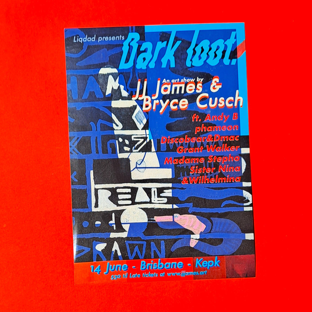James Jake James & Bryce Cusch – Dark Loot (KEPK Gallery, Brisbane Exhibition Flyer, 2025)