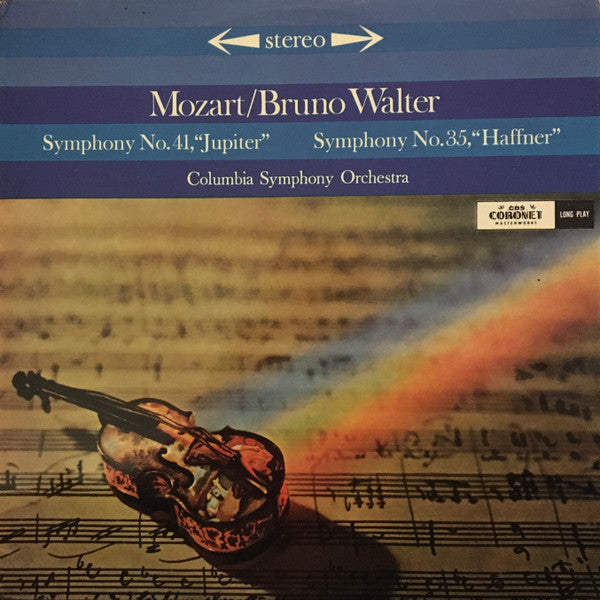 Wolfgang Amadeus Mozart / Bruno Walter, Columbia Symphony Orchestra : Symphony No.41,"Jupiter" / Symphony No.35,"Haffner" (LP)