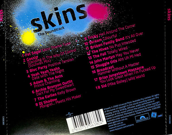 Various : Skins (The Soundtrack) (CD)