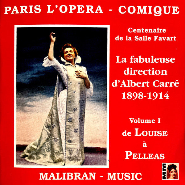 Various : Paris L'Opera - Comique Volume 1 De Luise À Pelease (CD, Comp)