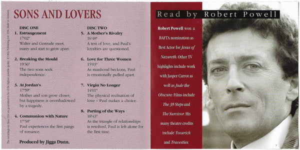 D. H. Lawrence Read By Robert Powell (2) : Sons And Lovers (2xCD)