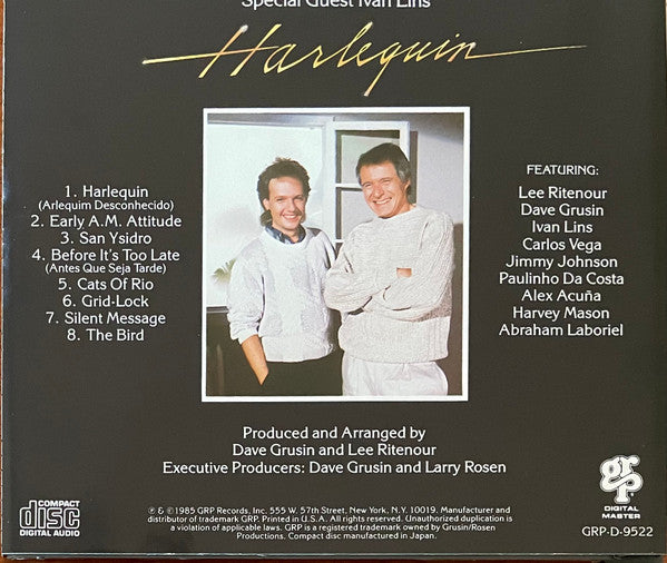 Dave Grusin / Lee Ritenour : Harlequin (CD, Album)