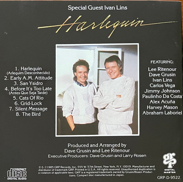 Dave Grusin / Lee Ritenour : Harlequin (CD, Album)