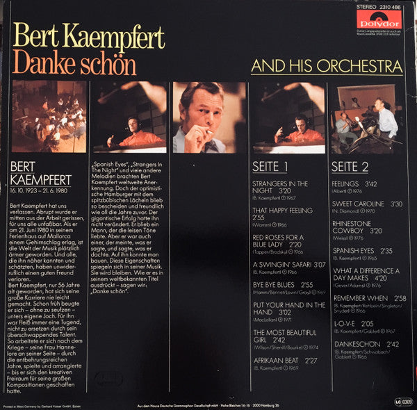 Bert Kaempfert : Danke Schön (LP, Comp)