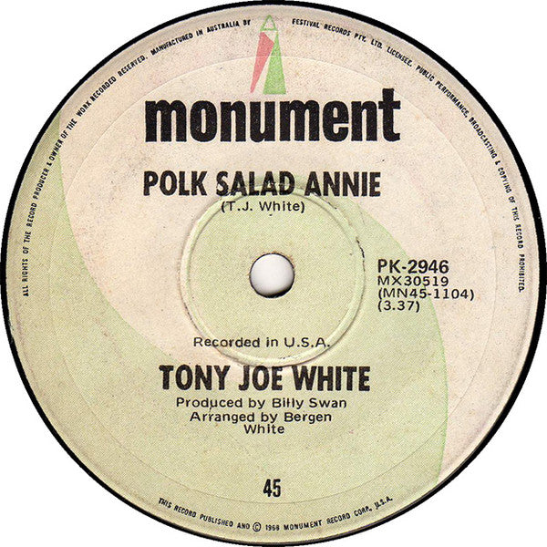 Tony Joe White : Polk Salad Annie (7")
