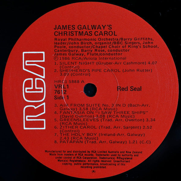 James Galway : Christmas Carol (LP, Album)