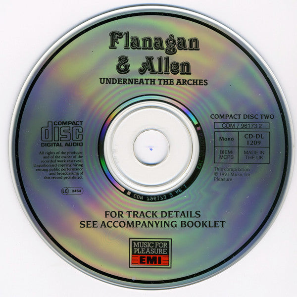 Flanagan And Allen : Underneath The Arches (2xCD, Comp, Mono)