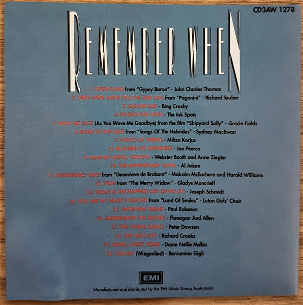 Neville Wragg & Clark Sinclair : Remember When (CD, Comp)