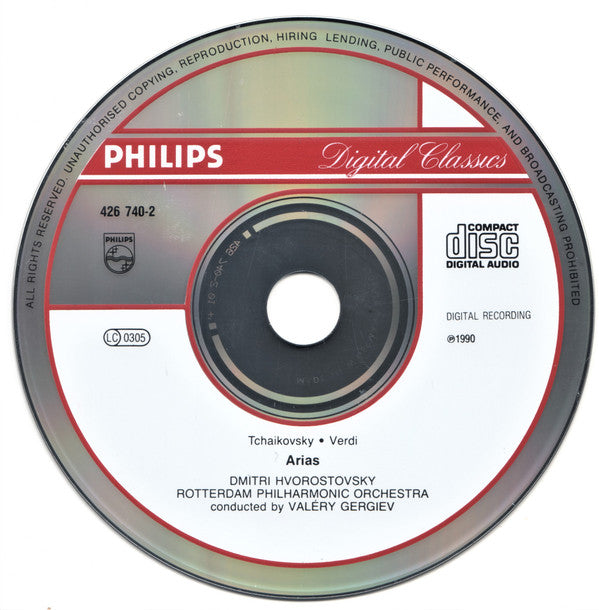 Dmitri Hvorostovsky, Rotterdam Philharmonic Orchestra*, Valéry Gergiev* : Tchaikovsky & Verdi Arias (CD, Album)