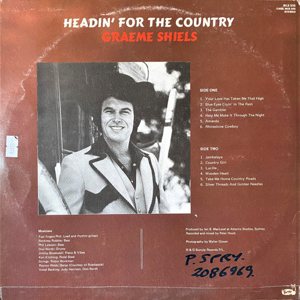Graeme Shiels : Headin' For The Country  (LP, Album)