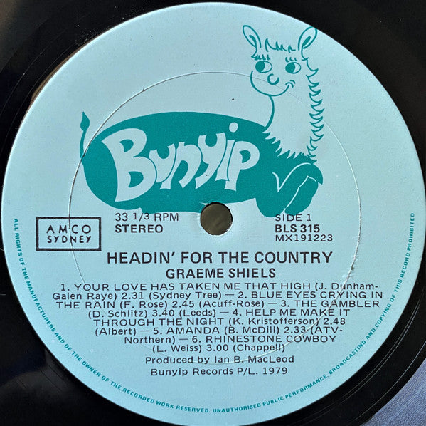 Graeme Shiels : Headin' For The Country  (LP, Album)