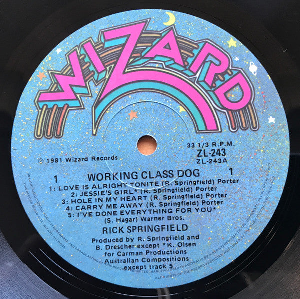 Rick Springfield : Working Class Dog (LP, Album)
