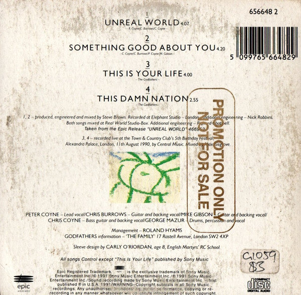 The Godfathers : Unreal World (CD, Single)