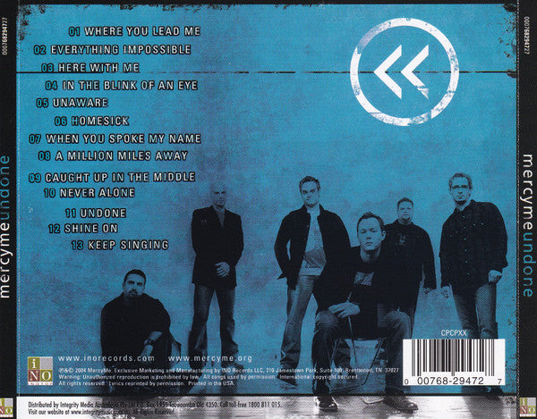 MercyMe : Undone (CD, Album)