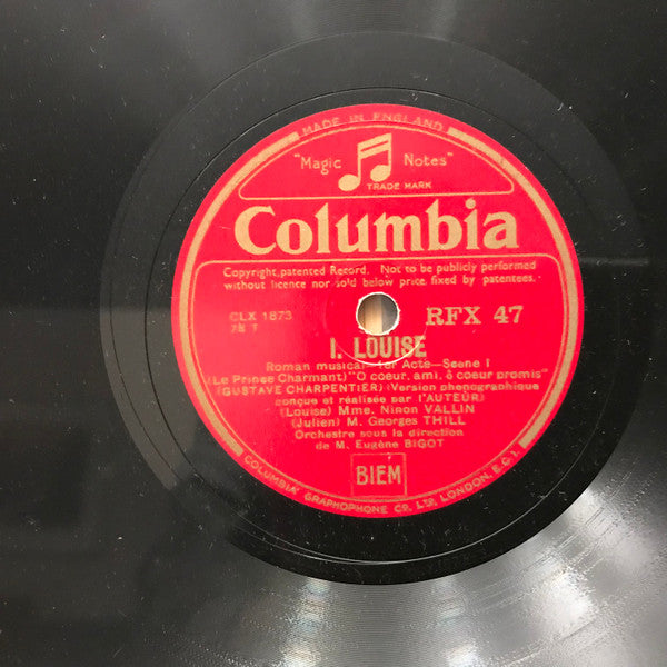 Gustave Charpentier, Ninon Vallin, Georges Thill : Louise (8xShellac, 12")