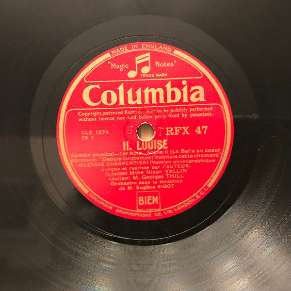 Gustave Charpentier, Ninon Vallin, Georges Thill : Louise (8xShellac, 12")