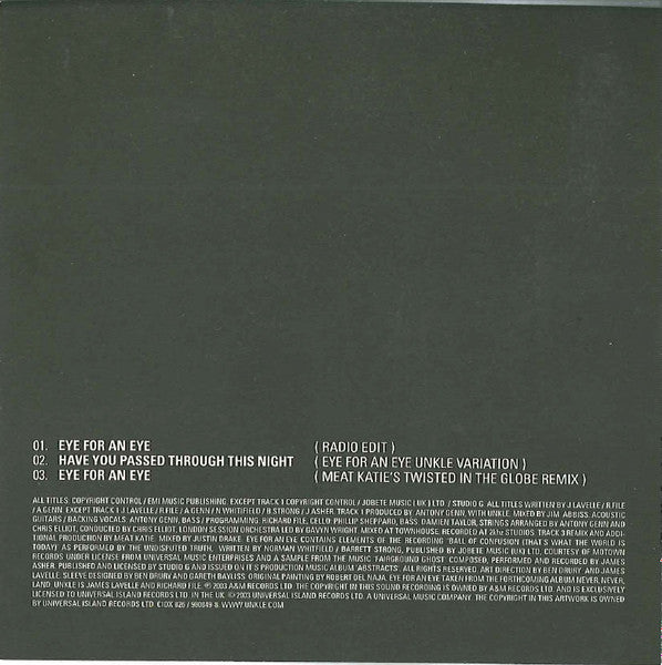 UNKLE : Eye For An Eye (CD, Single, CD2)