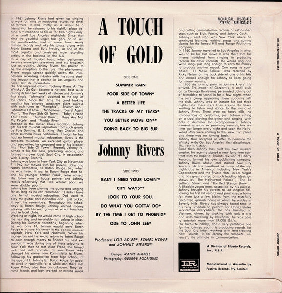 Johnny Rivers : A Touch Of Gold (LP, Comp)