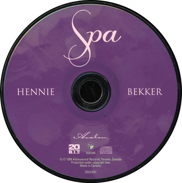 Hennie Bekker : Spa (CD, Album)