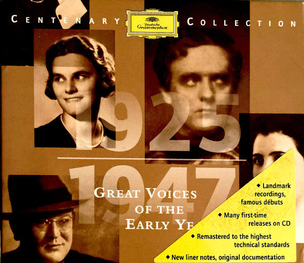 Various : Great Voices Of The Early Years (5xCD, Comp, Mono, RM + Box)