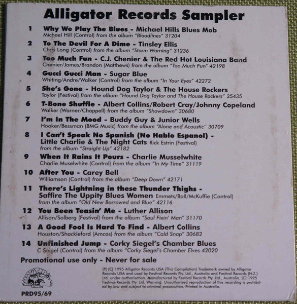 Various : Get Hooked On Alligator Blues (CD, Comp, Smplr)