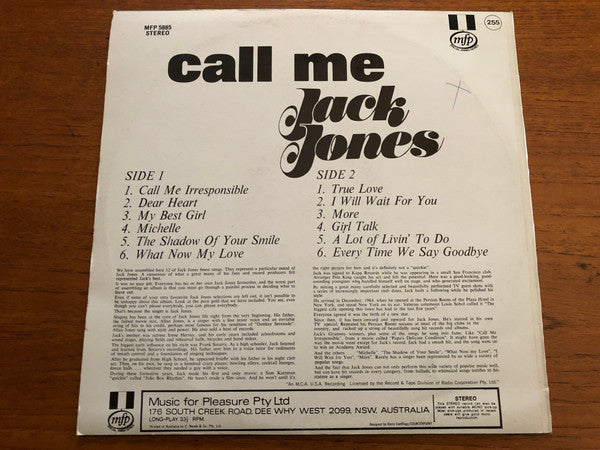 Jack Jones : Call Me (LP, Comp)