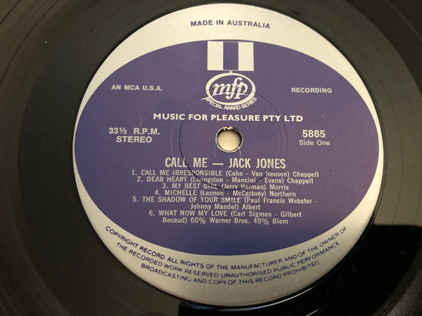Jack Jones : Call Me (LP, Comp)