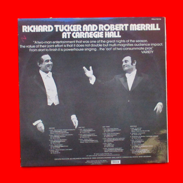Richard Tucker (2) And Robert Merrill : Richard Tucker And Robert Merrill At Carnegie Hall (2xLP, Album)
