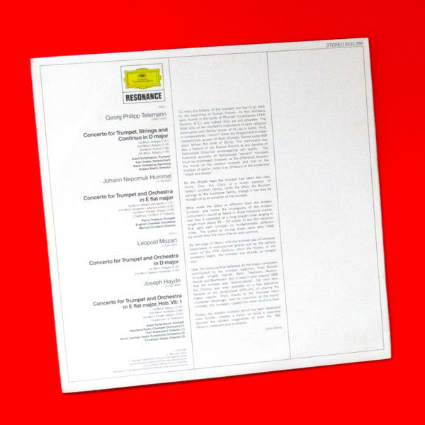 Telemann*, Hummel*, L. Mozart*, Haydn*, Adolf Scherbaum, Pierre Thibaud : Virtuose Trompeten Konzerte (LP, Comp)