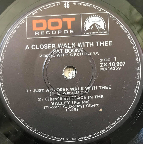 Pat Boone : A Closer Walk With Thee (7", EP, RE)