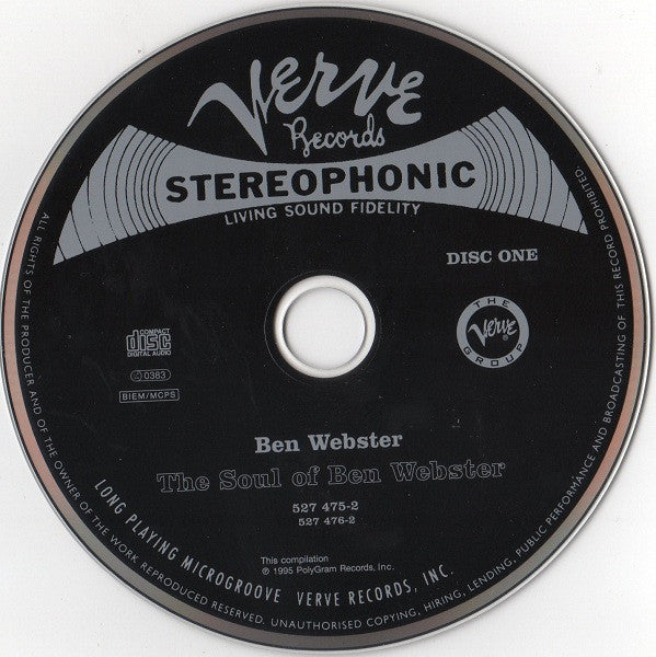 Ben Webster : The Soul Of Ben Webster (2xCD, Comp, RE)