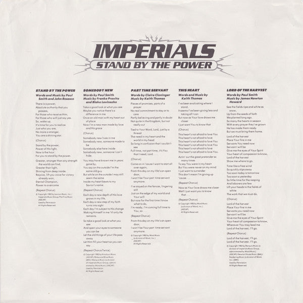 Imperials : Stand By The Power (LP, Album)