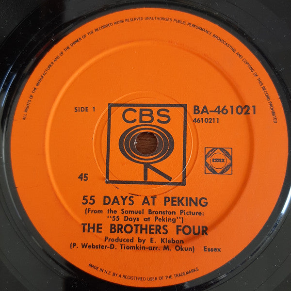 The Brothers Four : 55 Days At Peking  (7", Single)