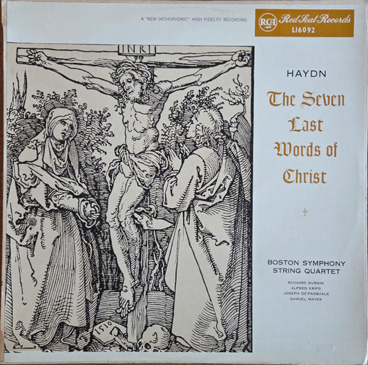 Boston Symphony String Quartet, Joseph Haydn : The Seven Last Words of Christ (LP, Mono)