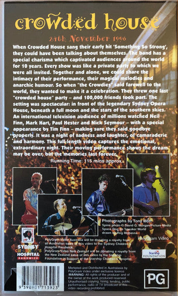 Crowded House : Farewell To The World, 24th November 1996 (VHS, Album, PAL)