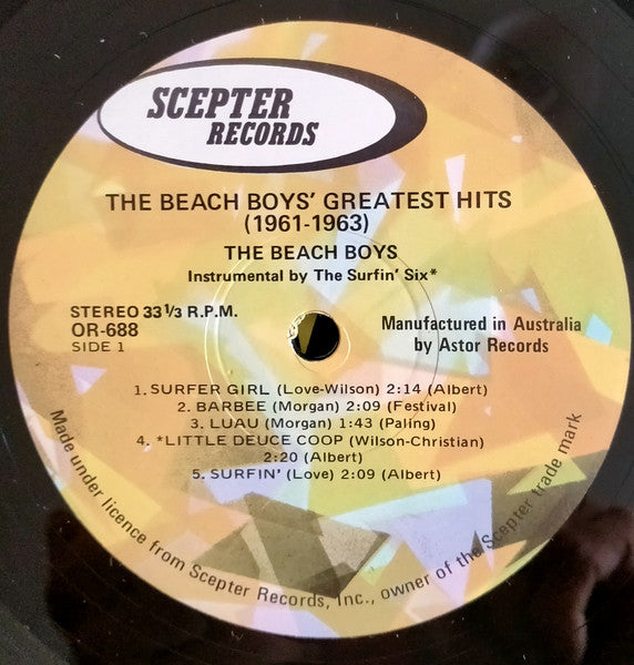 The Beach Boys : The Beach Boys' Greatest Hits (1961-1963) (LP, Comp)