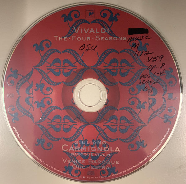 Vivaldi*, Locatelli*, Giuliano Carmignola, Venice Baroque Orchestra, Andrea Marcon : The Four Seasons • L'Arte Del Violino, Op. 3 - Concertos No. 10 And 11 (CD, Album, Comp)