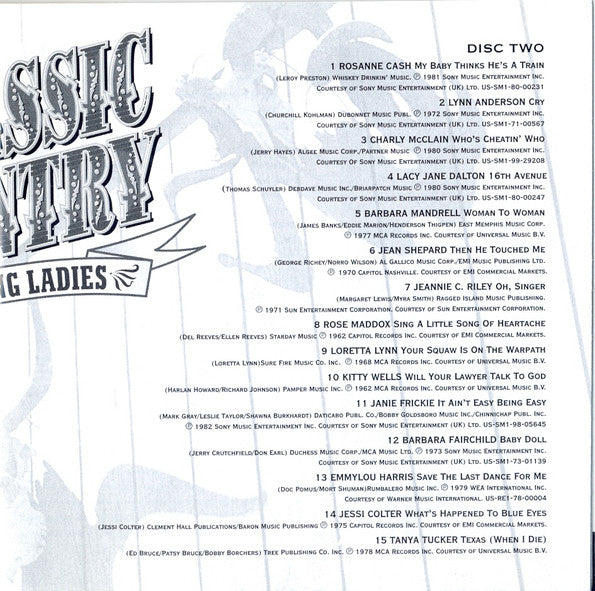 Various : Classic Country Leading Ladies (2xCD, Comp)