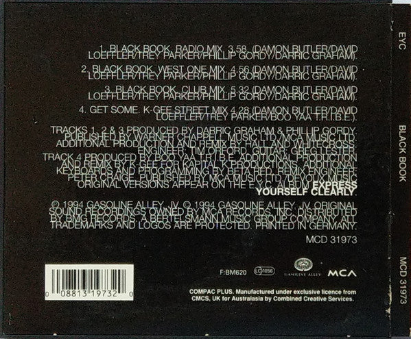 E.Y.C. : Black Book (CD, Single)