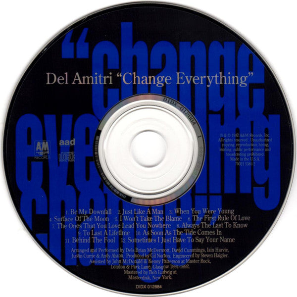 Del Amitri : "Change Everything" (CD, Album)