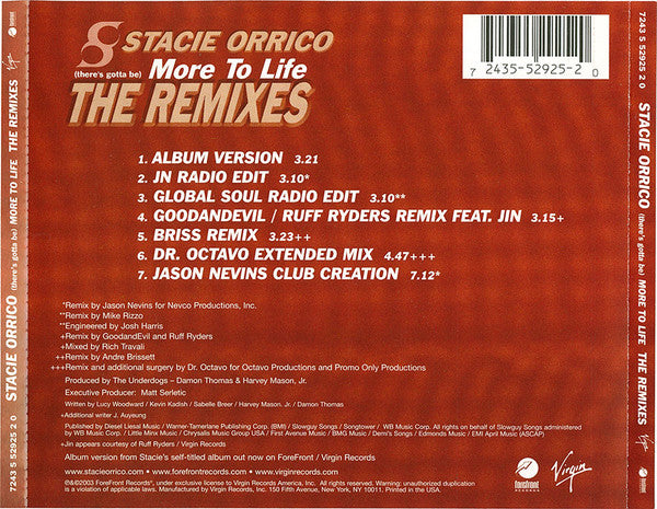 Stacie Orrico : (There's Gotta Be) More To Life (The Remixes) (CD, Maxi)